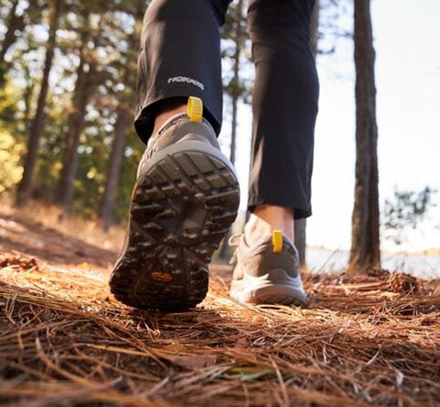 Trail Shoes Mens - Hoka One One Kaha Low GORE-TEX - Grey - BVWYZQR-13